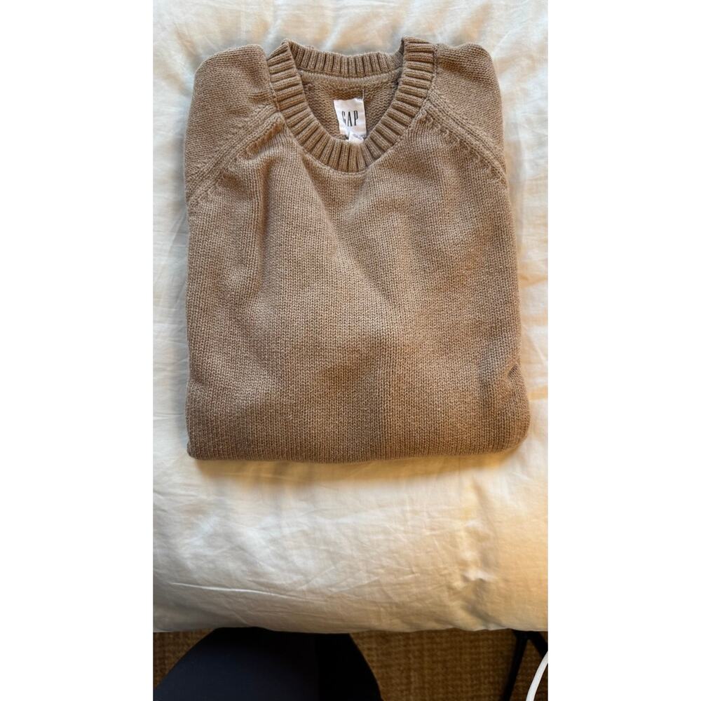 GAP - 100% Cotton Men's Tan Sweater - Size M